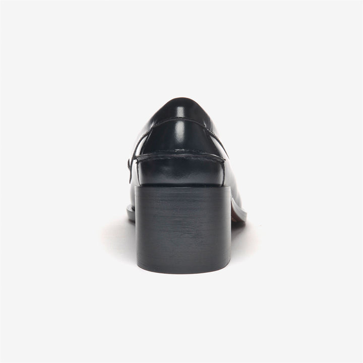 Black Women's Leather Moccasin Loafers with Low-Cut Silhouette 5