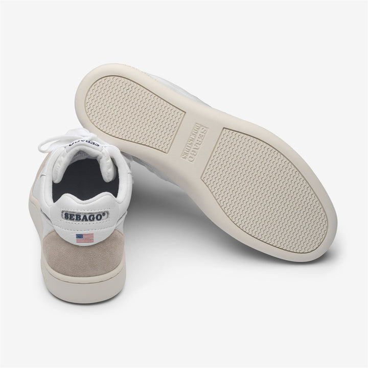 Beige-weiße Unisex Retro Yachting Sneakers mit rutschfestem Profil 4