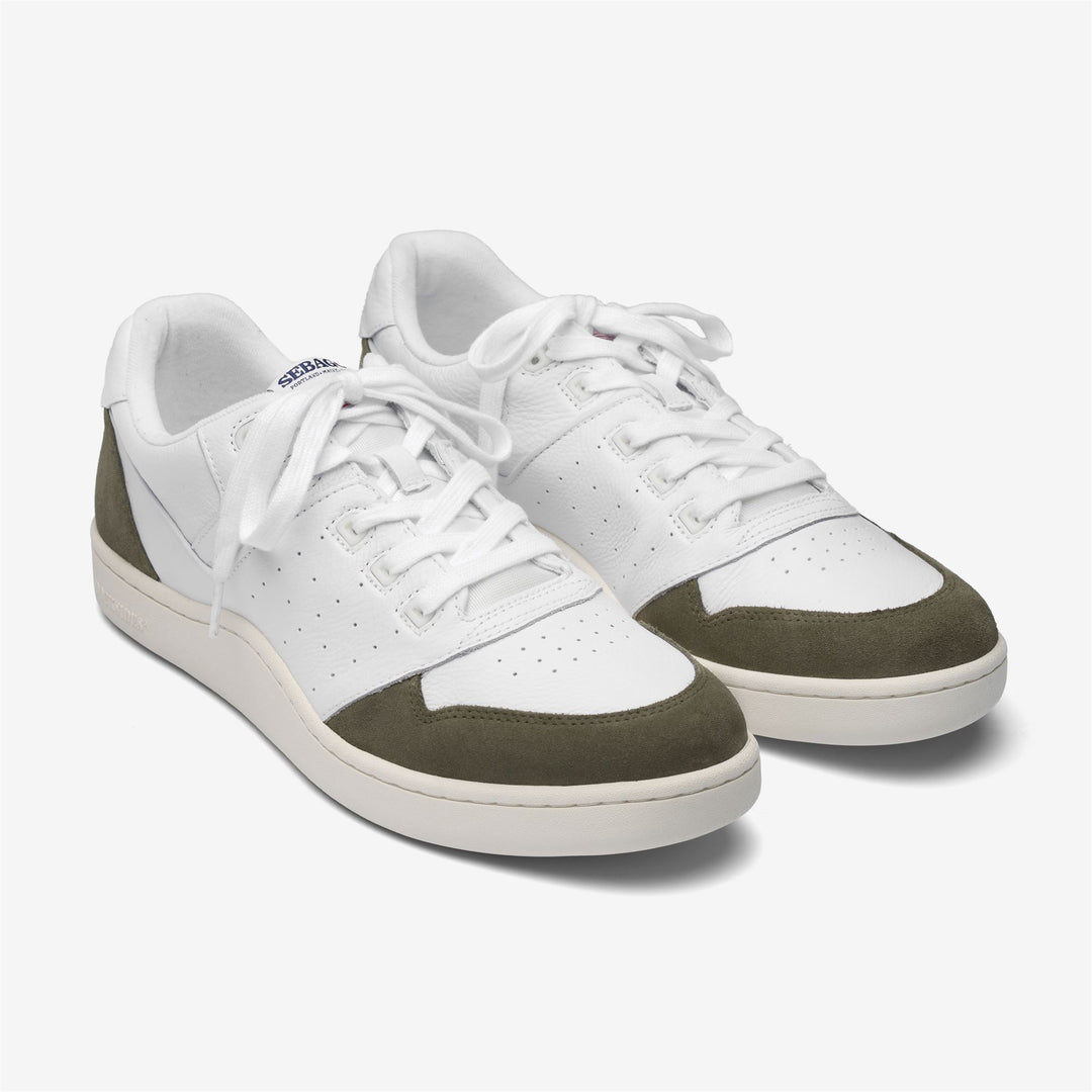Weiß-grüne Unisex Retro Yachting Low Cut Sneakers main