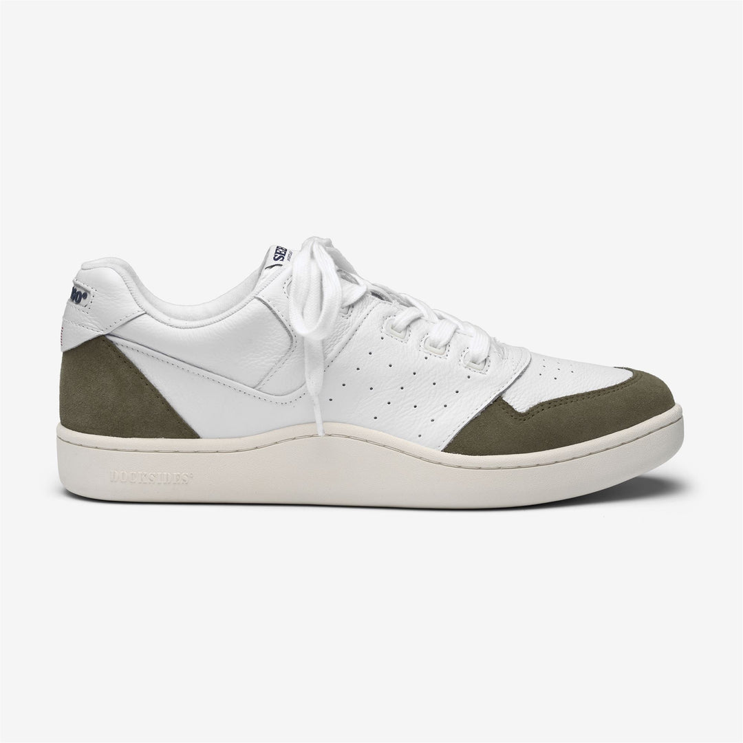 Weiß-grüne Unisex Retro Yachting Low Cut Sneakers 01