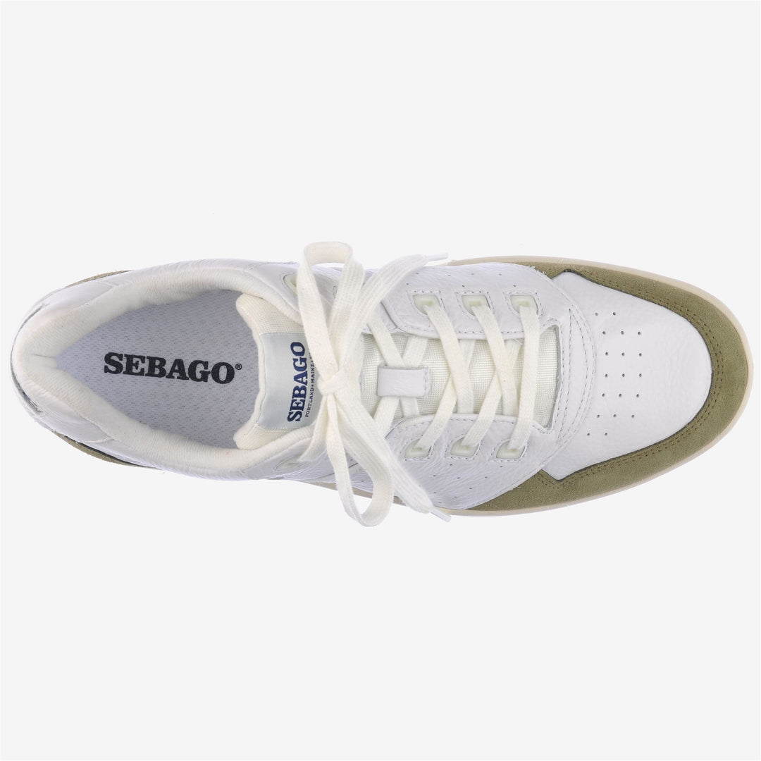 Weiß-grüne Unisex Retro Yachting Low Cut Sneakers main