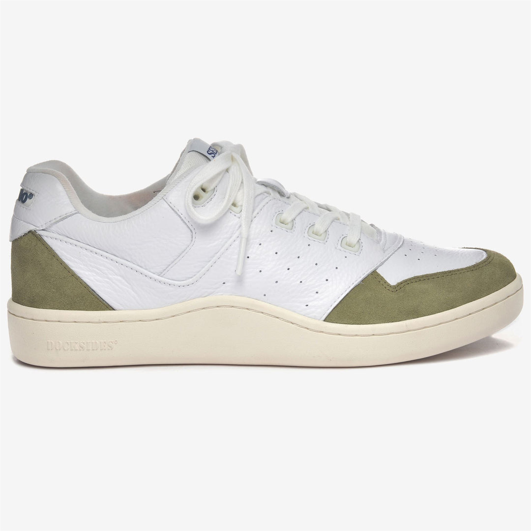 White Green Unisex Retro Yachting Low Cut Sneakers 01