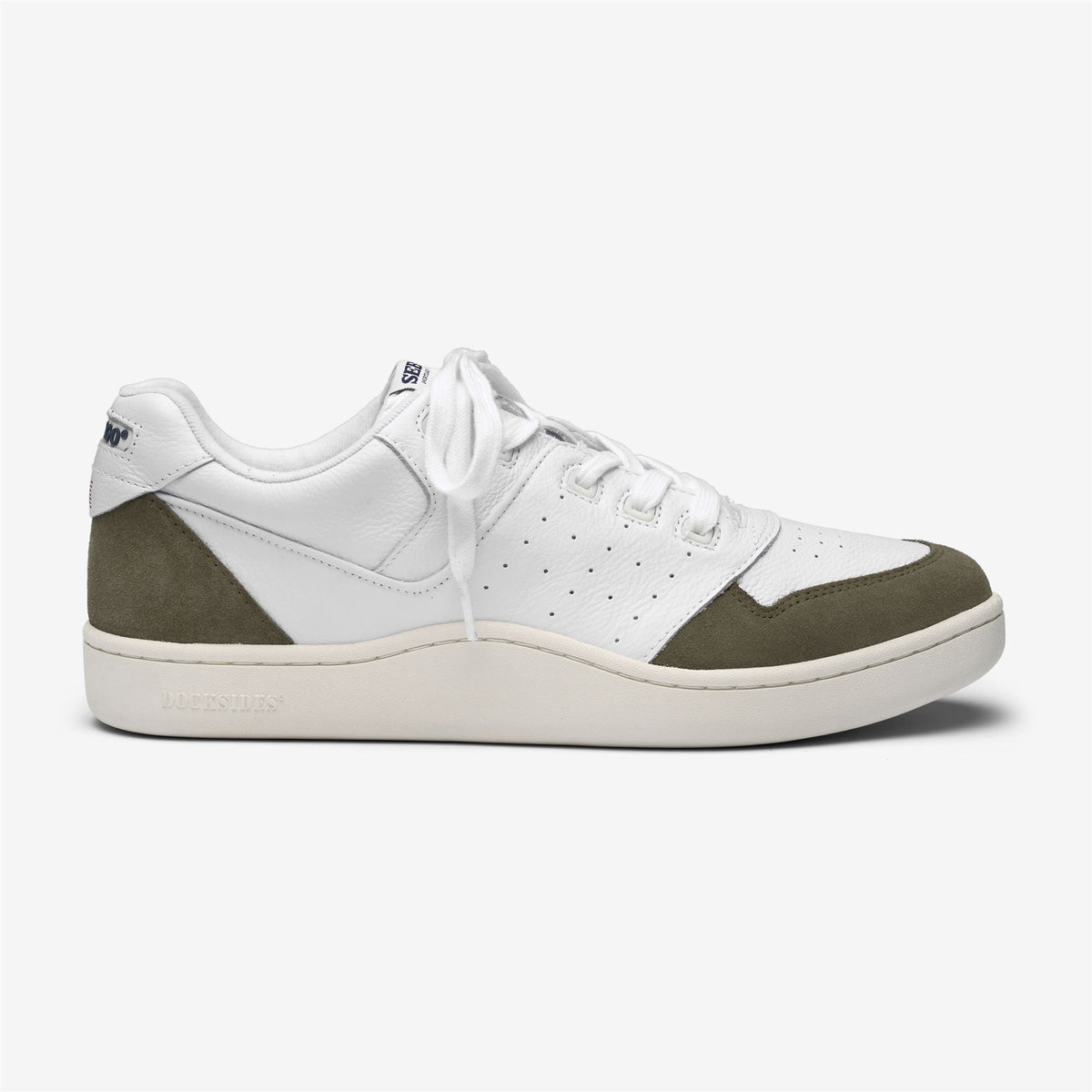 White Unisex Leather and Suede Sneaker
