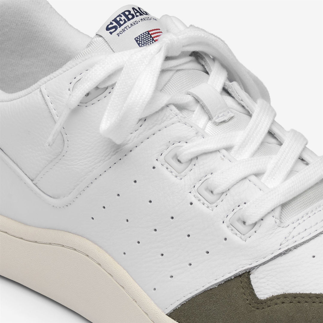 Weiß-grüne Unisex Retro Yachting Low Cut Sneakers main
