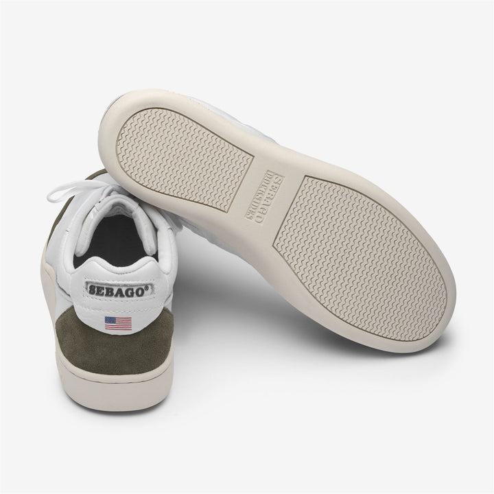 White Green Unisex Retro Yachting Low Cut Sneakers 4