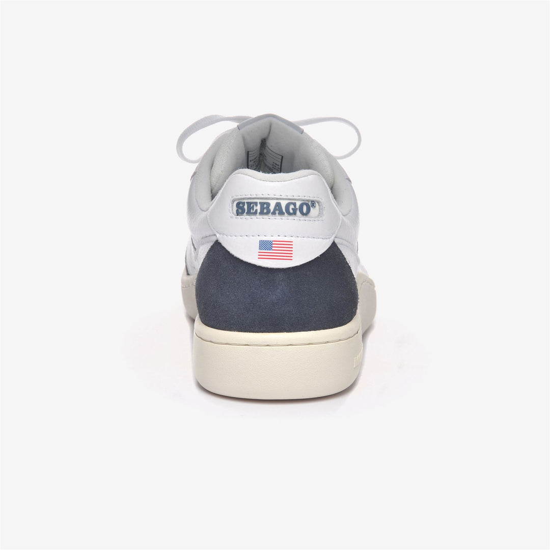 White Blue Unisex Retro Yachting Sneakers with Non-Slip Tread main