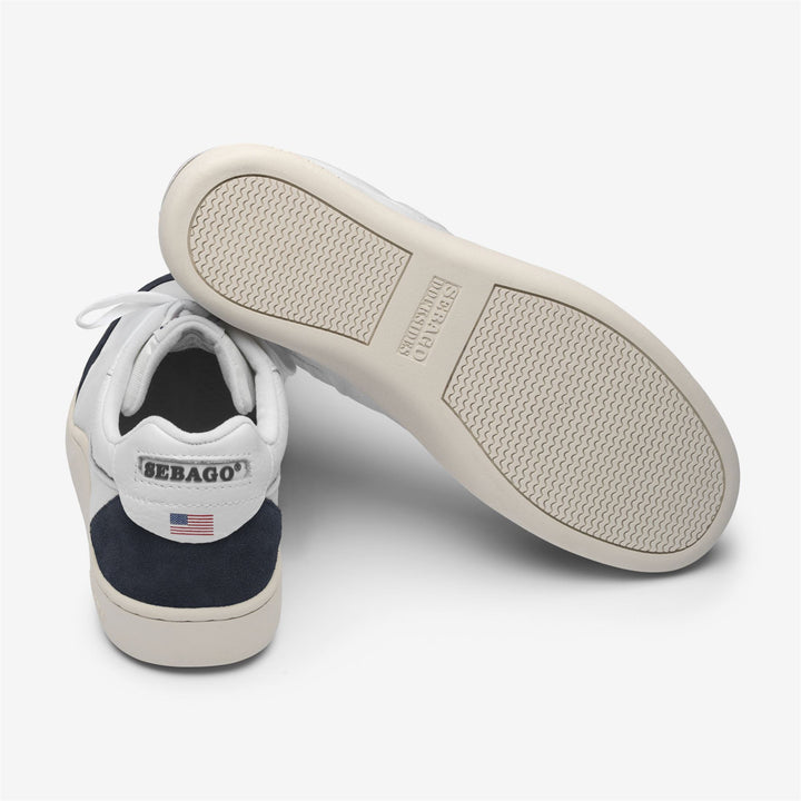 Weiß-blaue Unisex-Retro-Yachting-Sneaker mit rutschfestem Profil 4