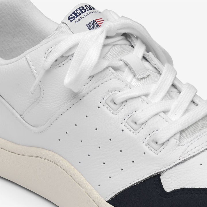 Weiß-blaue Unisex-Retro-Yachting-Sneaker mit rutschfestem Profil 6