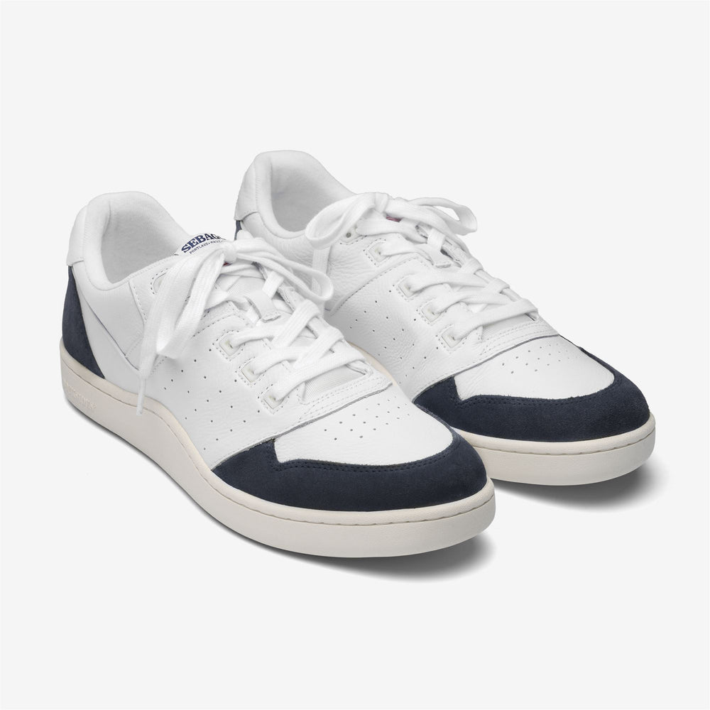Weiß-blaue Unisex-Retro-Yachting-Sneaker mit rutschfestem Profil 02