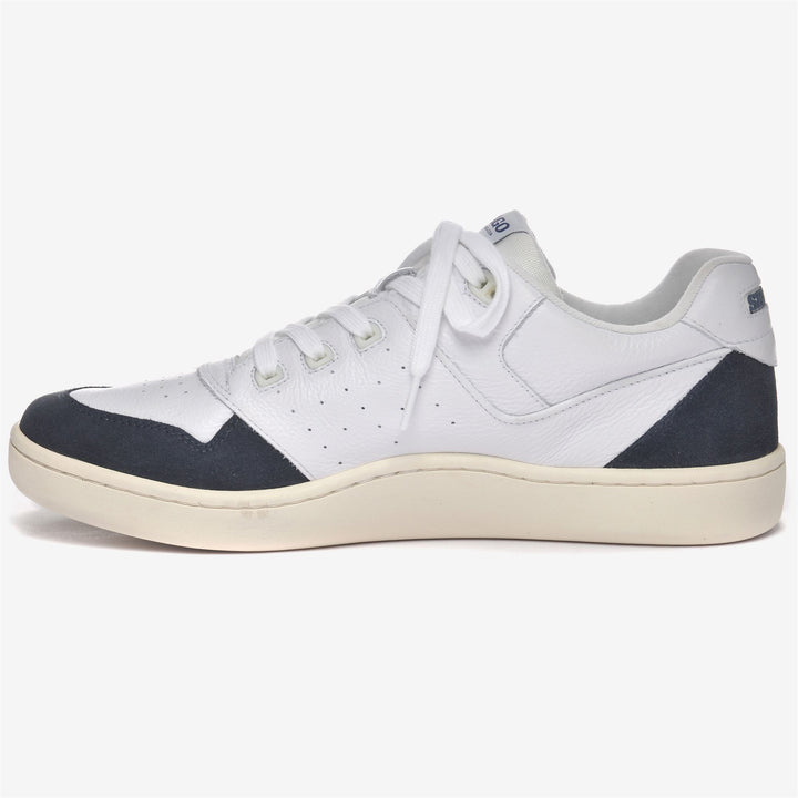 White Blue Unisex Retro Yachting Sneakers with Non-Slip Tread 3