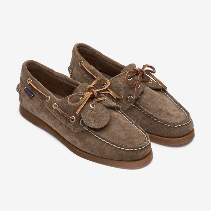 Braune Damen-Bootsschuhe der Marke Artisan aus weichem Wildleder 2