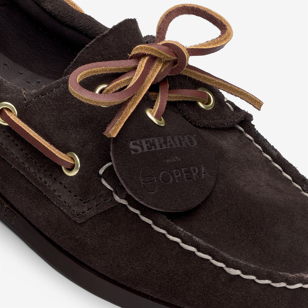 Dark Brown Women's Suede Moccasin Boat Shoes for Yachting main