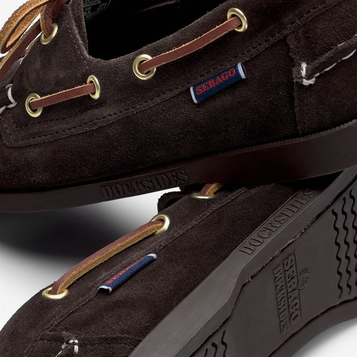 Dark Brown Women's Suede Moccasin Boat Shoes for Yachting 5