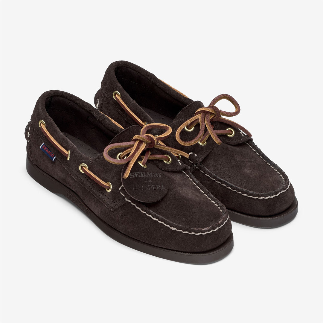 Dark Brown Women's Suede Moccasin Boat Shoes for Yachting main