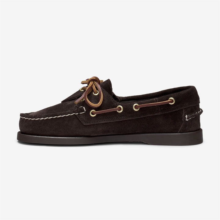 Dark Brown Women's Suede Moccasin Boat Shoes for Yachting 3