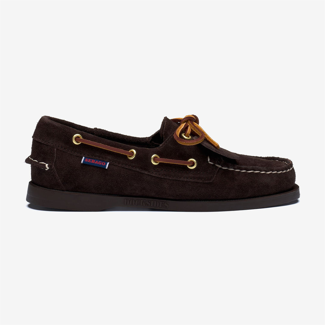Mocassins bateau en daim marron foncé pour femmes, idéaux pour la navigation de plaisance 01