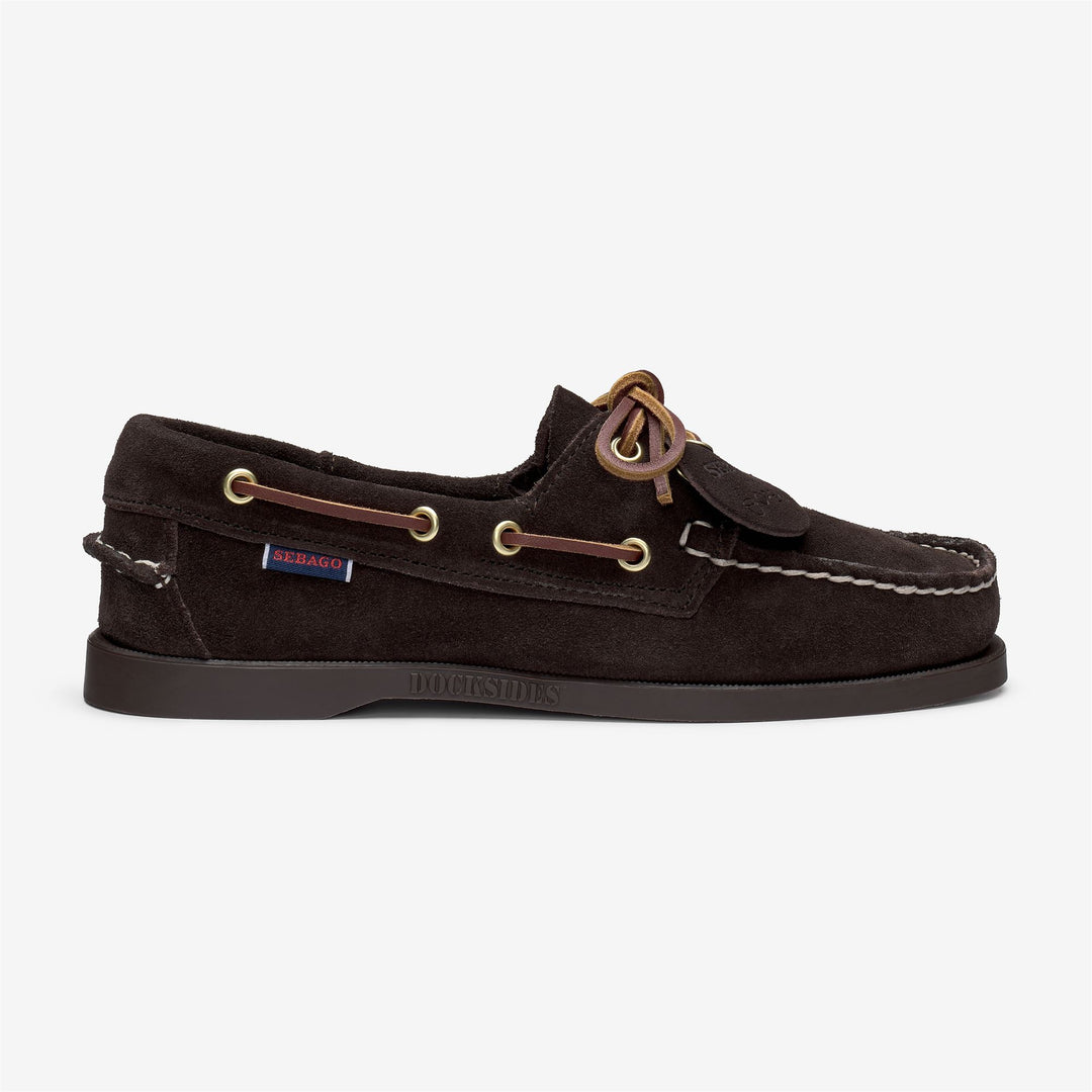 Dark Brown Women's Suede Moccasin Boat Shoes for Yachting 01
