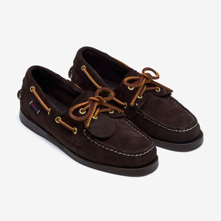 Mocassins bateau en daim marron foncé pour femmes, idéaux pour la navigation de plaisance 2