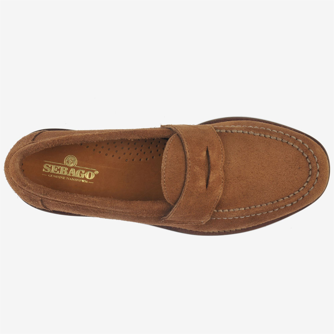 Brown Men's Business Moccasin Loafers with Leather Sole main