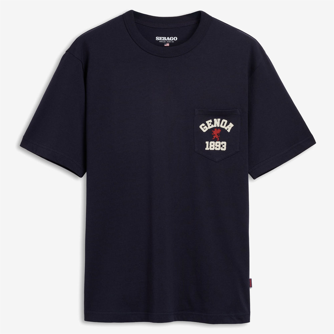 Marine blue Unisex Cotton T-Shirt with Pocket 01