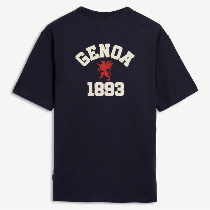 Camiseta unisex de algodón azul marino con bolsillo 2