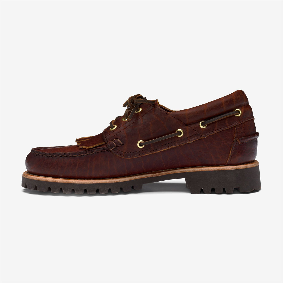 Brown Men's Leather Boat Shoe