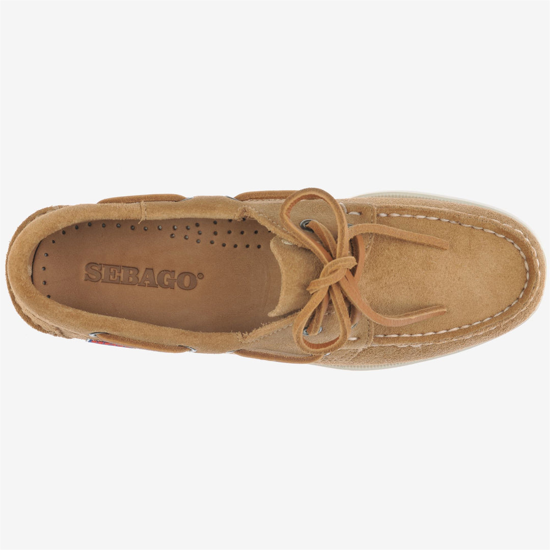 Cognac orange Women's Nautical Moccasin Boat Shoes main