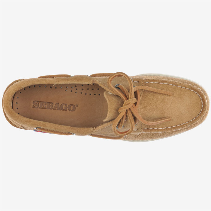 Cognac orange Women's Nautical Moccasin Boat Shoes 4
