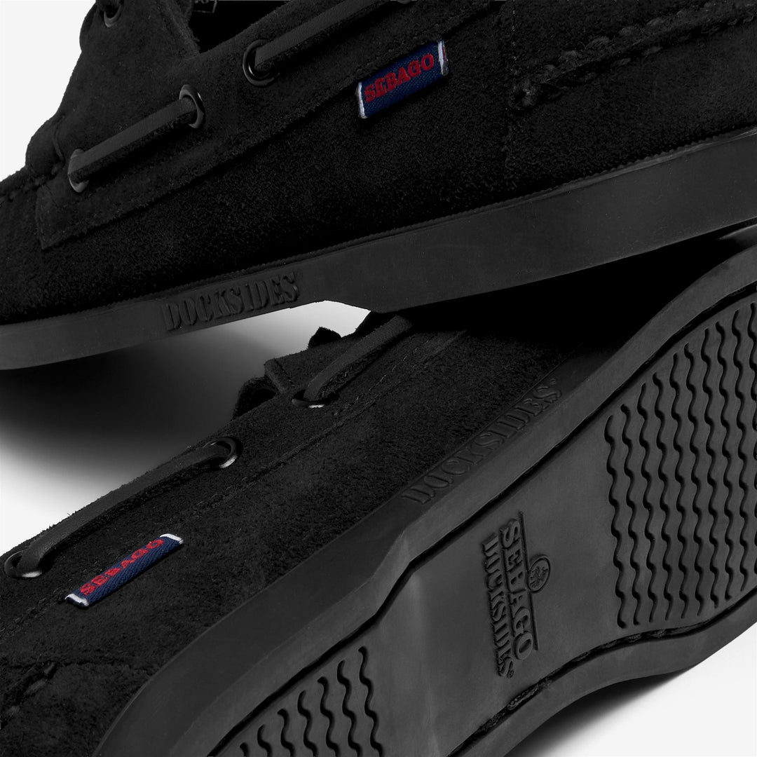 Black Women's Nautical Moccasins for Yachting main