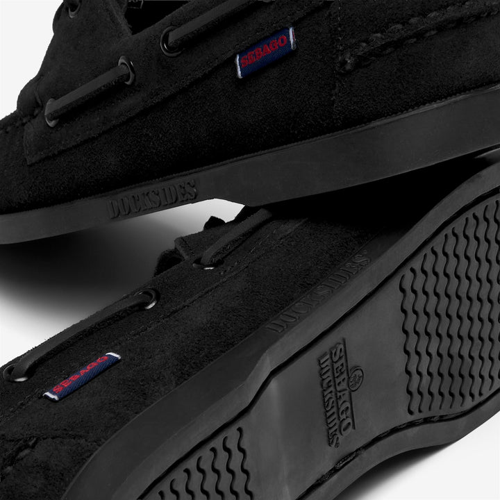Black Women's Nautical Moccasins for Yachting 5