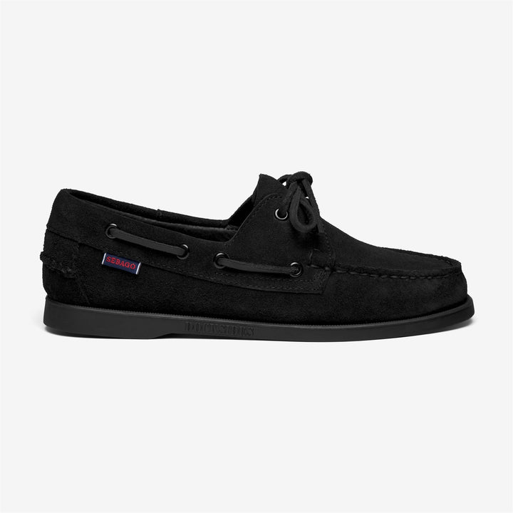 Black Women's Nautical Moccasins for Yachting 1