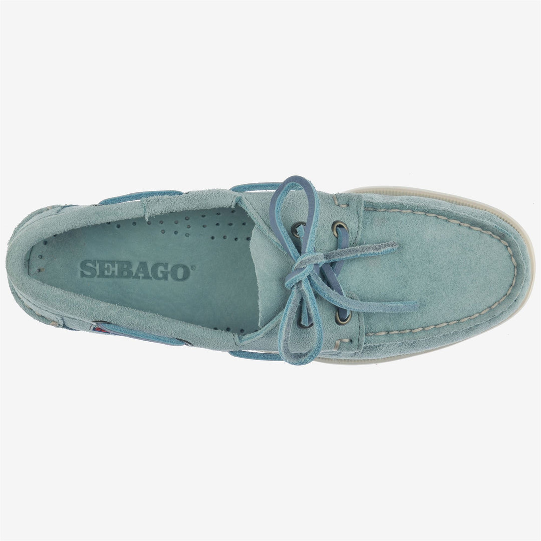 Lichen green Women's Nautical Moccasin Boat Shoes main