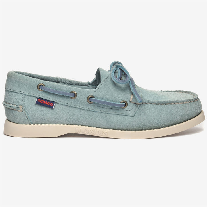Lichen green Women's Nautical Moccasin Boat Shoes 1