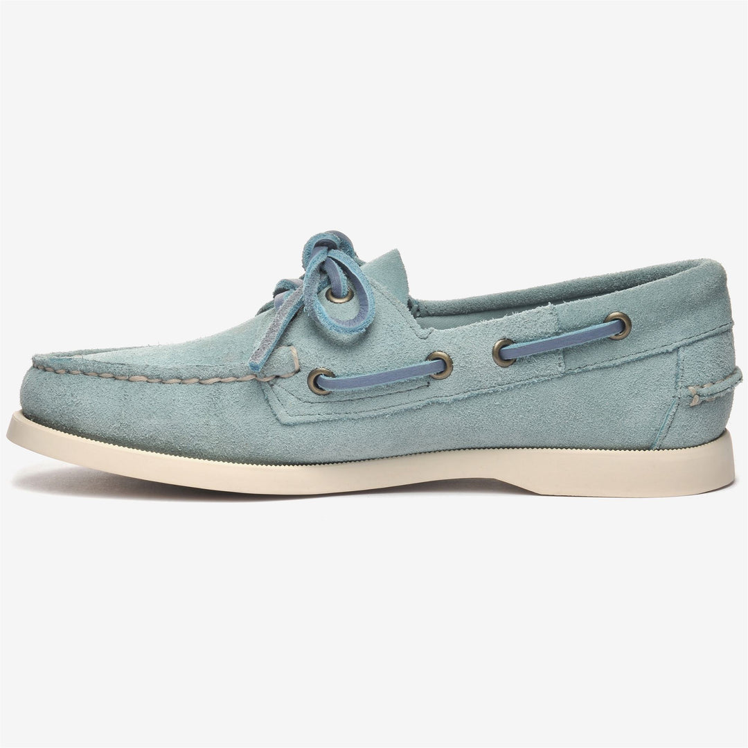 Lichen green Women's Nautical Moccasin Boat Shoes main