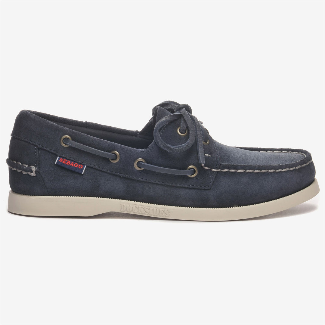 Mocasines náuticos de ante azul para mujer con suela antideslizante 01