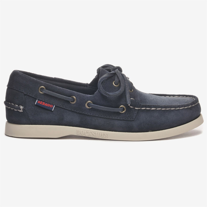 Blue Women's Nautical Suede Moccasins with Antislip Sole 1
