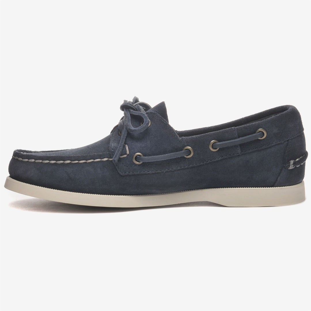 Blue Women's Nautical Suede Moccasins with Antislip Sole main