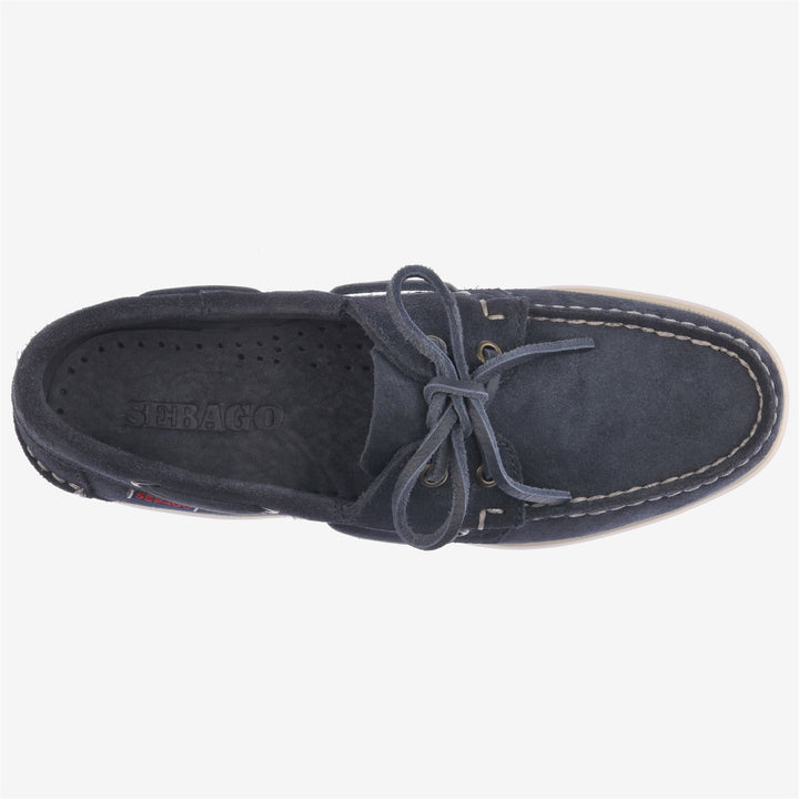 Blue Women's Nautical Suede Moccasins with Antislip Sole 4