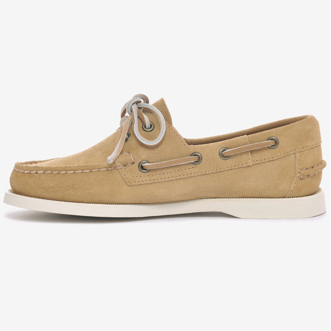 Beige Women's Nautical Moccasin Boat Shoes main