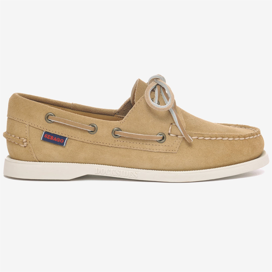 Beige Women's Nautical Moccasin Boat Shoes 01