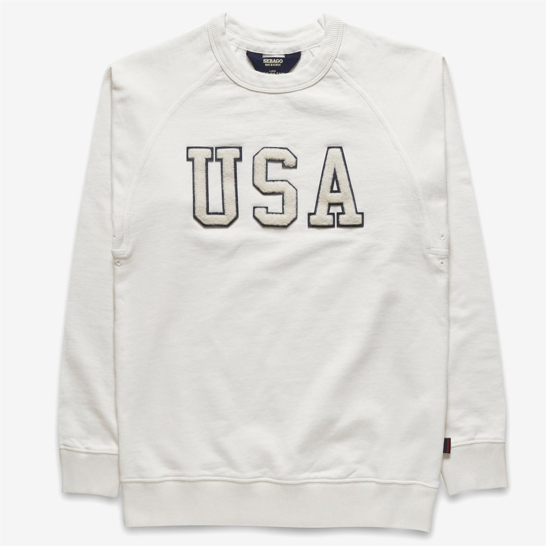 Maglione Fleece da Vela Uomo Bianco Naturale con Interno Morbido 01