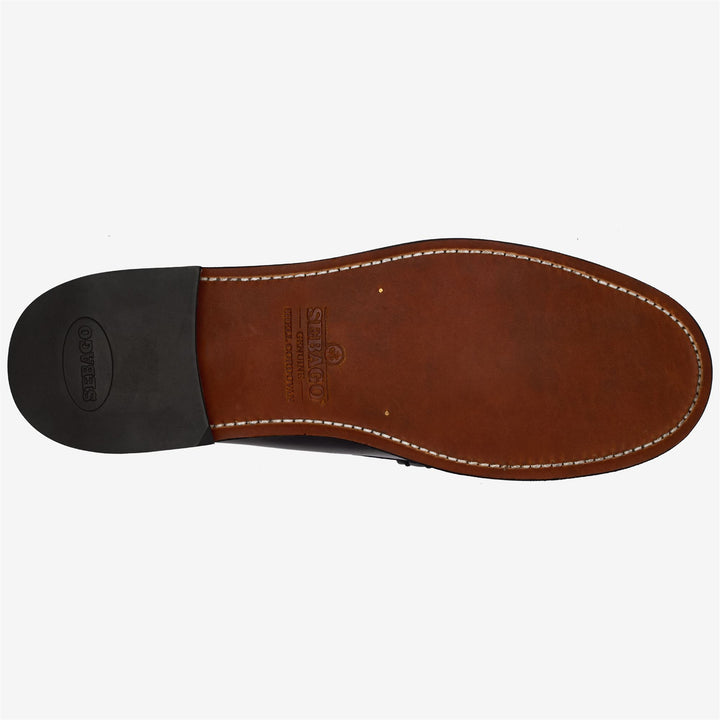 Mocasines de negocios negros para hombre en piel cordobesa con acabado concha 2