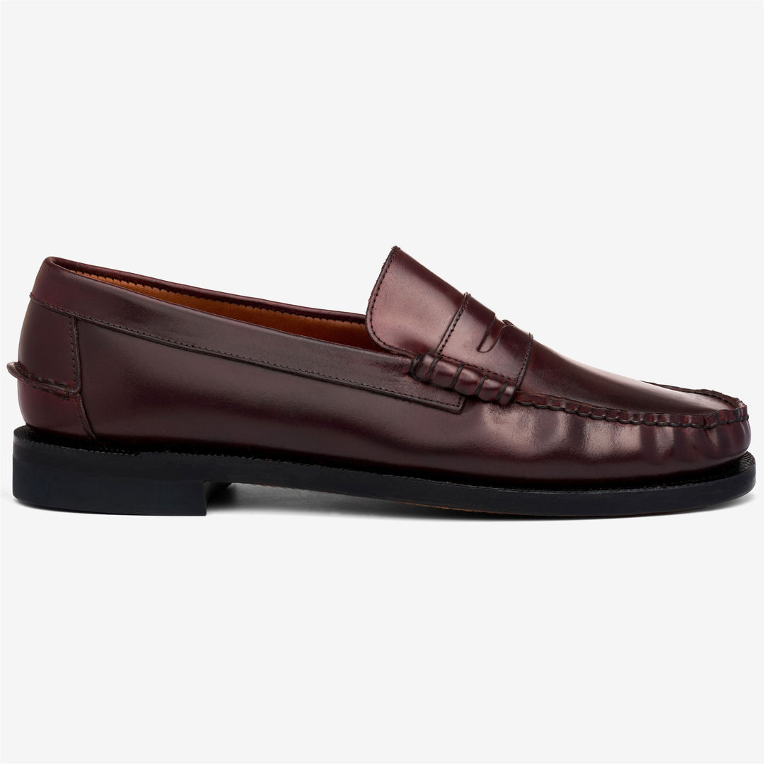 Burgundy Red Men's Leather Business Moccasin Loafers | Sebago Burgundy Red Men's Leather Business Moccasin Loafers | Sebago