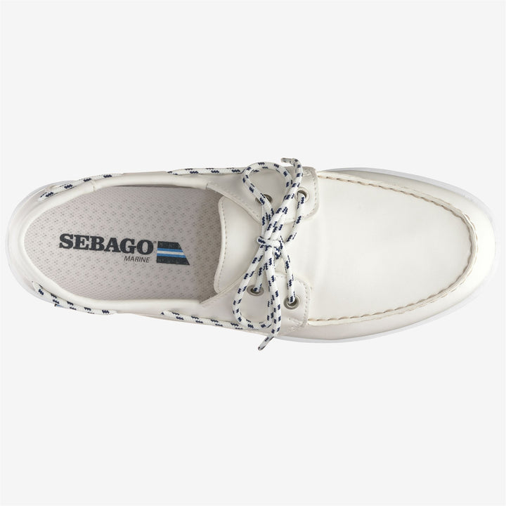Grey White Men's Yachting Moccasin Boat Shoes with Synthetic Upper 4