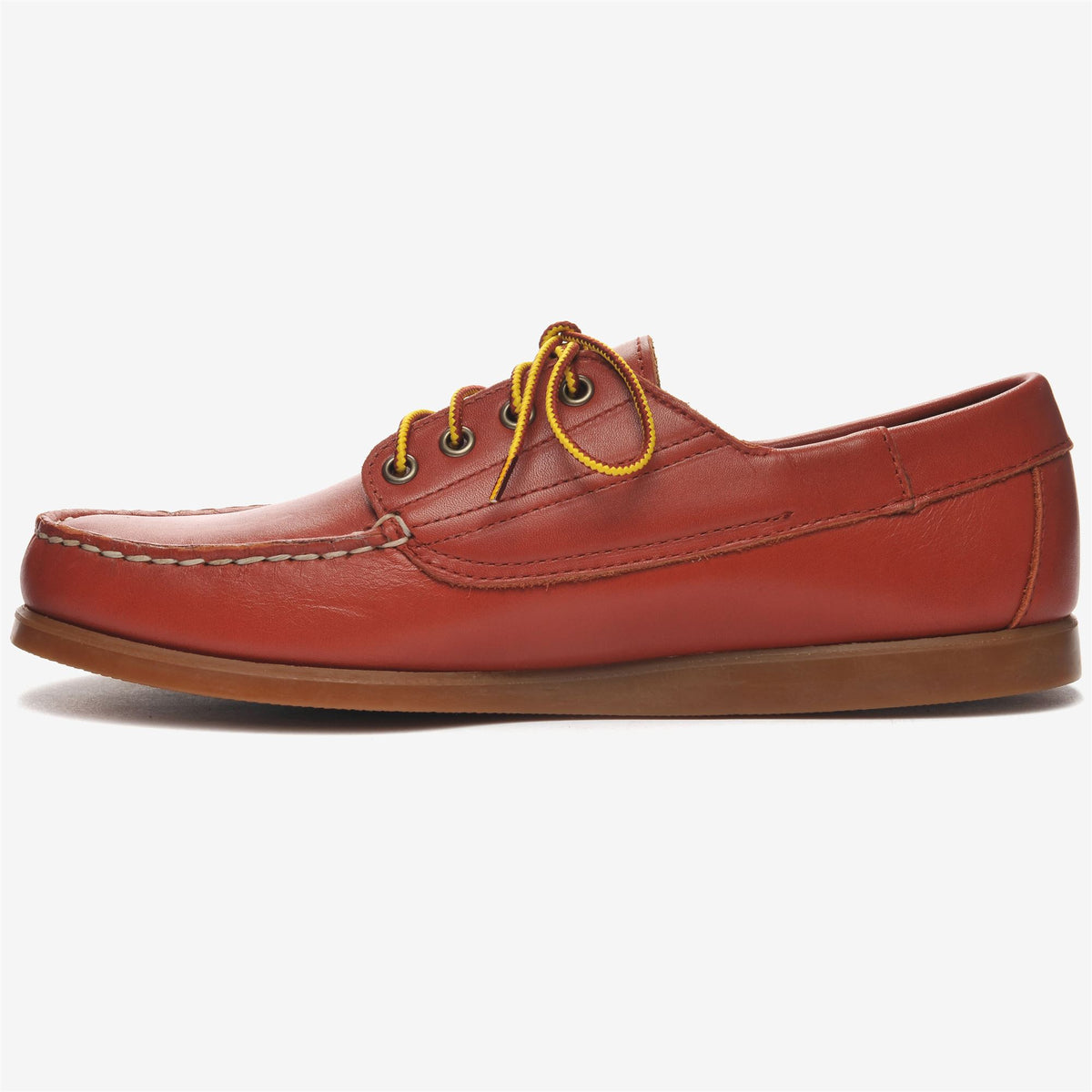 Brown Men's Leather Lace-Up Moccasin