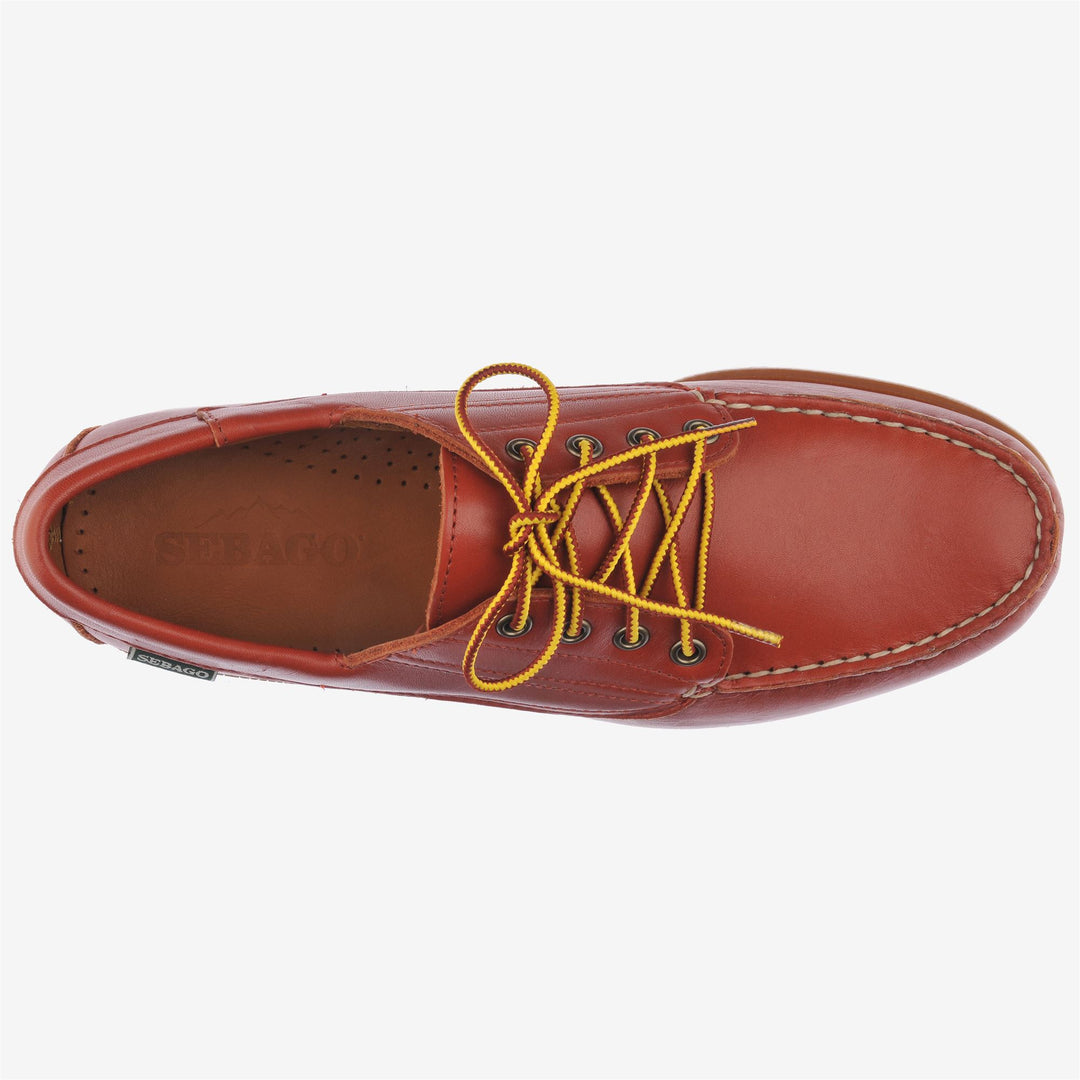 Ginger Orange Men's Leather Moccasin Footwear for Leisure main
