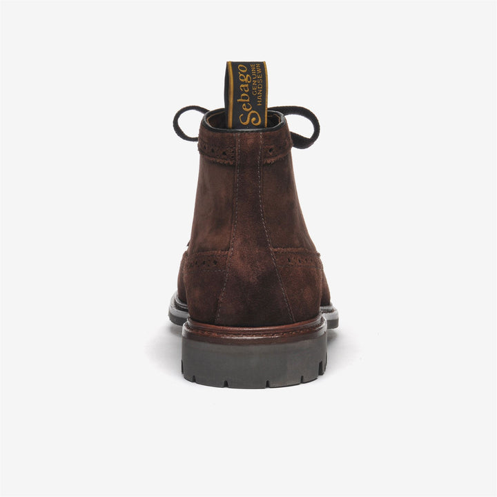 Dark Brown Men's Suede Laced Ankle Boots for Business Wear 5