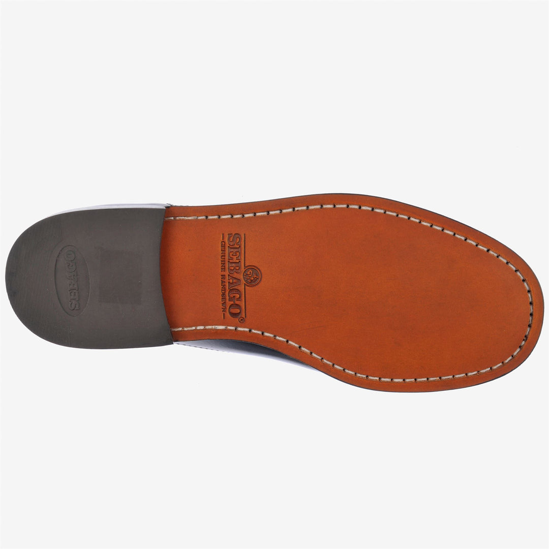 Schwarzer Damen-Slipper aus Leder mit Quasten main