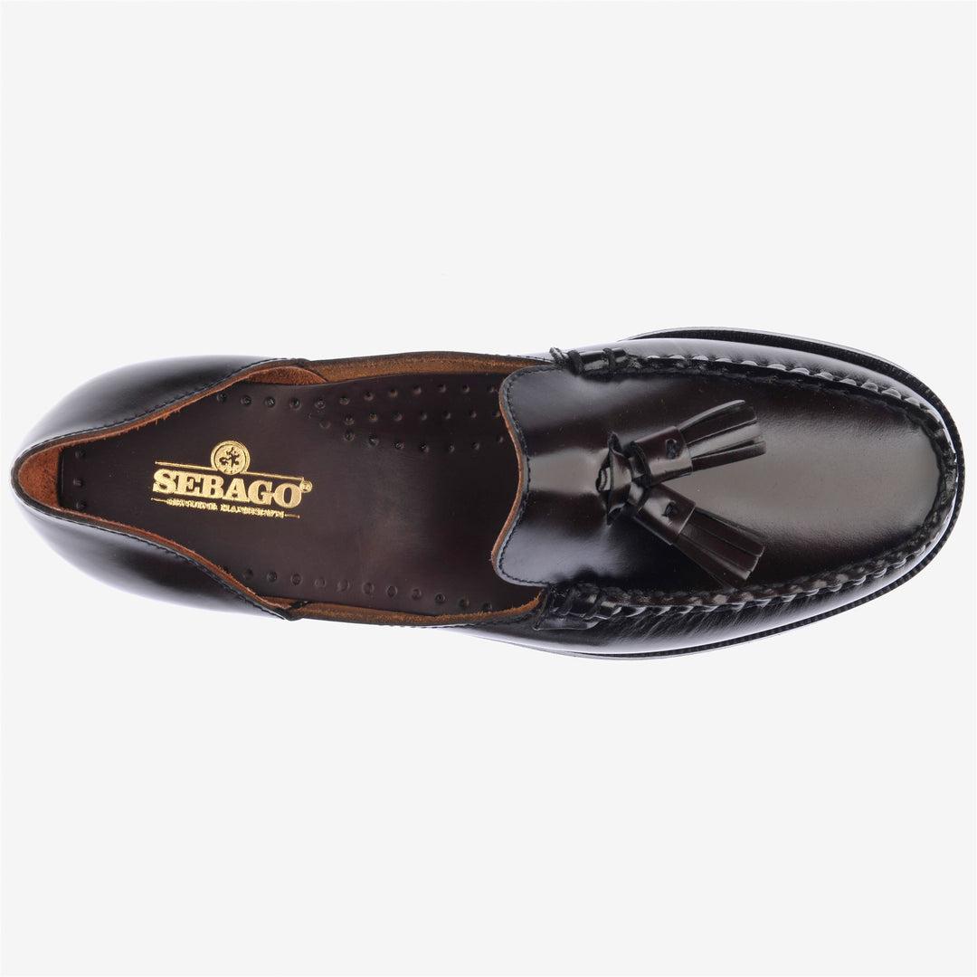 Mocassini Casual Donna Bordeaux con Frange Slip-On main