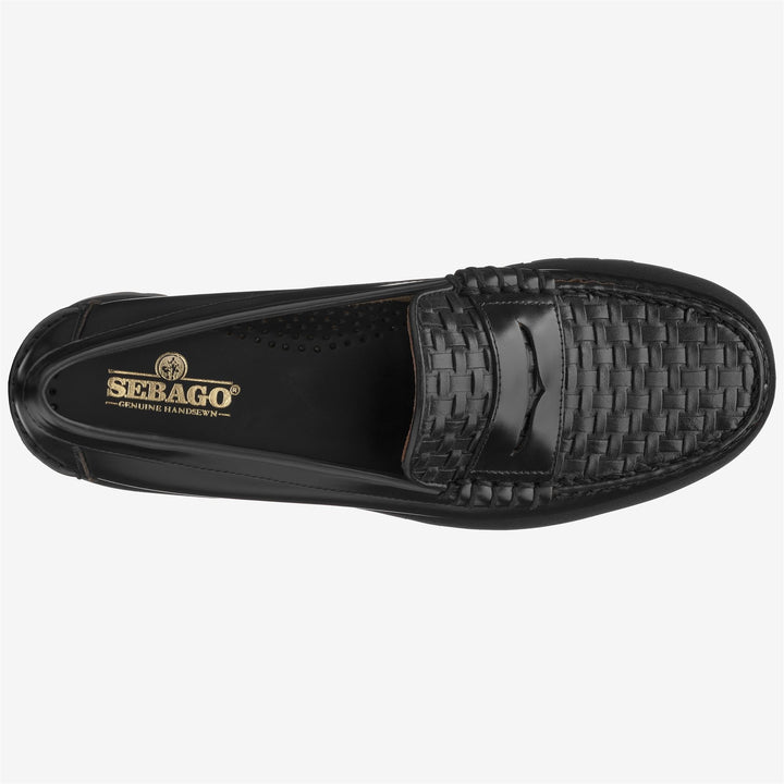 Black Men's Leather Moccasin Loafers with Weather Resistance 4